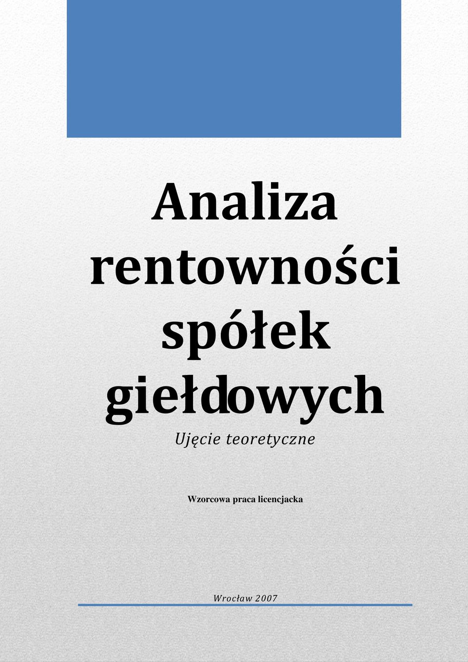 Ujęcie teoretyczne