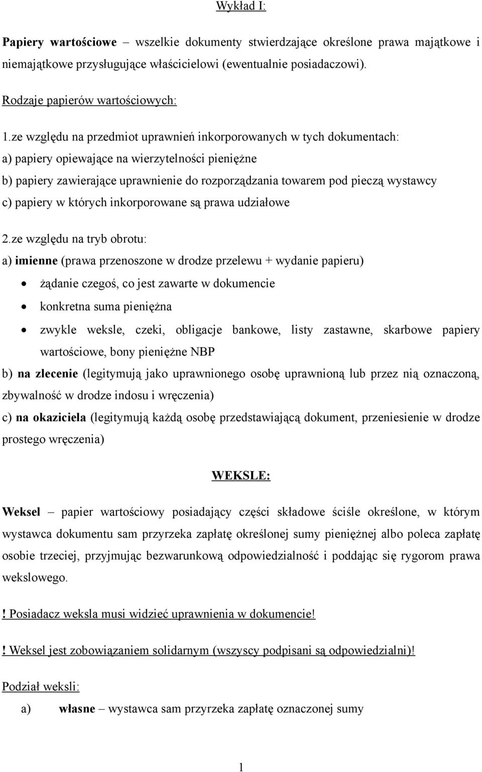 wystawcy c) papiery w których inkorporowane są prawa udziałowe 2.