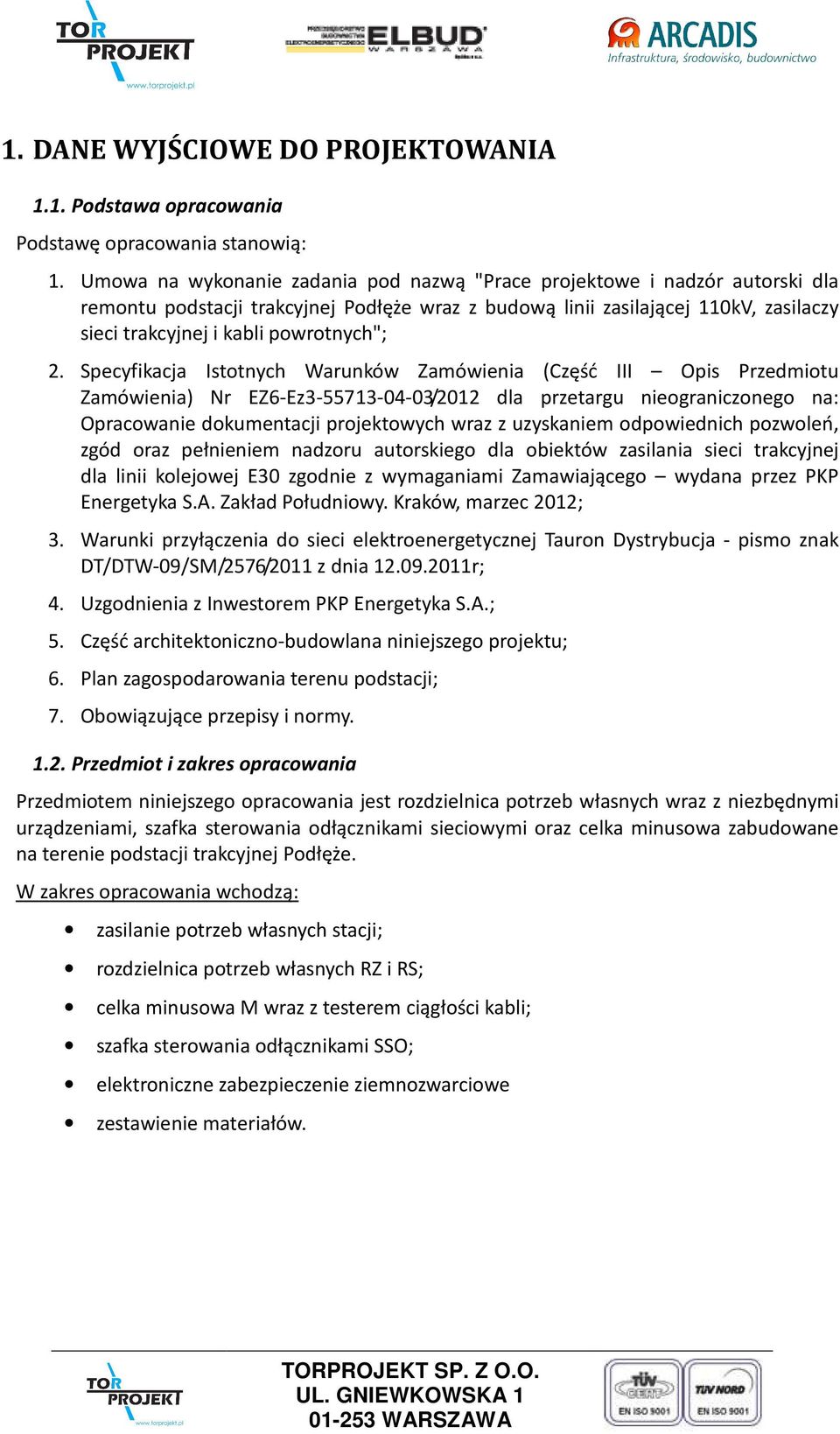 powrotnych"; 2.