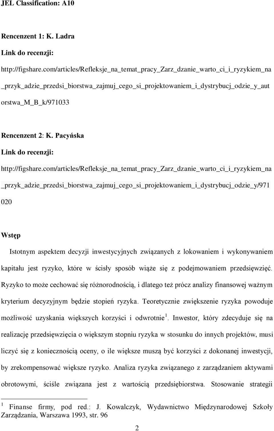 Pacyńska Link do recenzji: http://figshare.