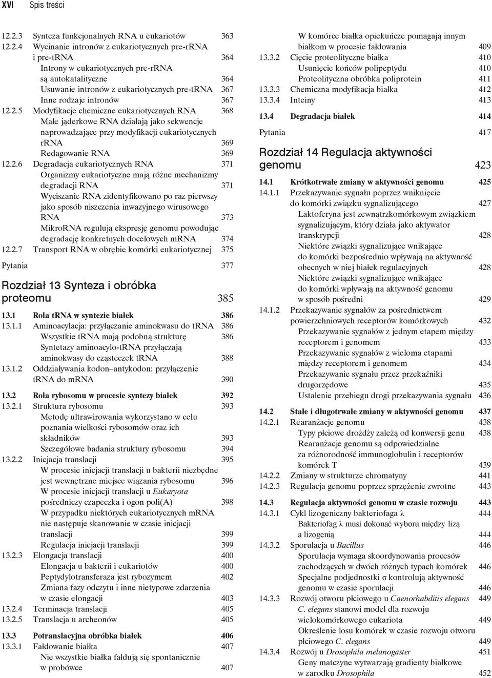 eukariotycznych pre-trna 367 Inne rodzaje intronów 367 12.