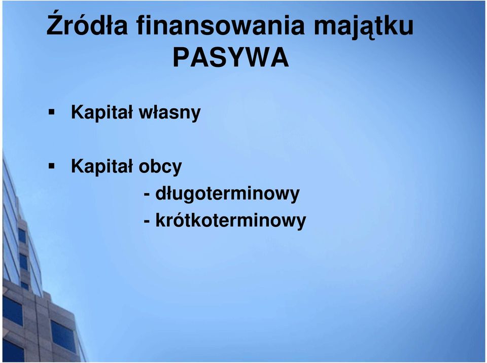 własny Kapitał obcy -