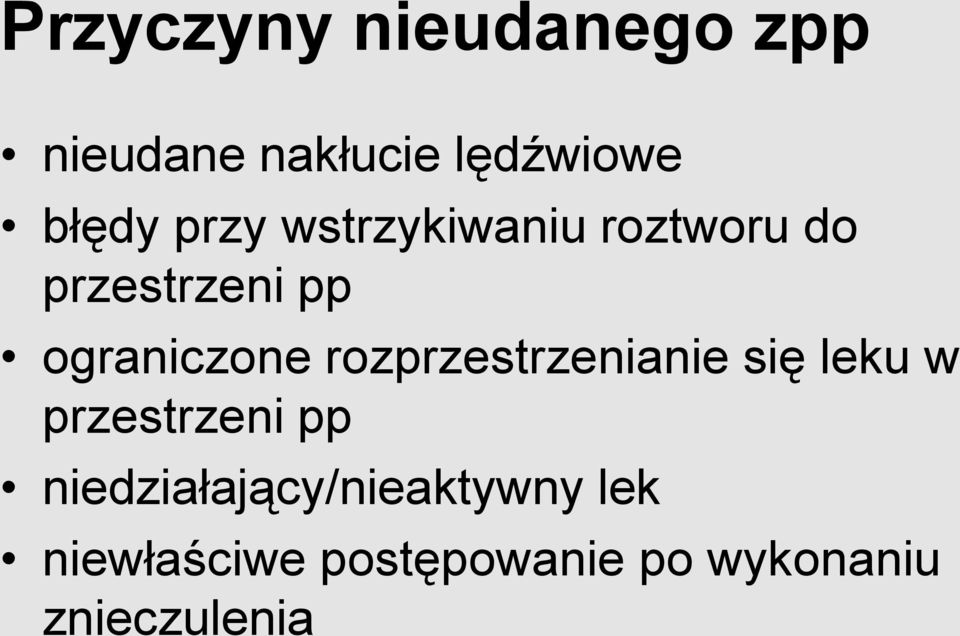 rozprzestrzenianie się leku w przestrzeni pp