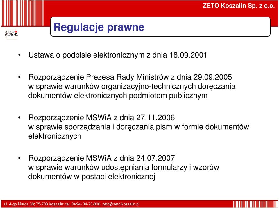 Rozporządzenie MSWiA z dnia 27.11.