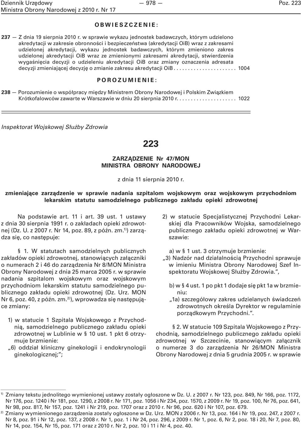 którym zmieniono zakres udzielonej akredytacji OiB wraz ze zmienionymi zakresami akredytacji, stwierdzenia wygaśnięcia decyzji o udzieleniu akredytacji OiB oraz zmiany oznaczenia adresata decyzji