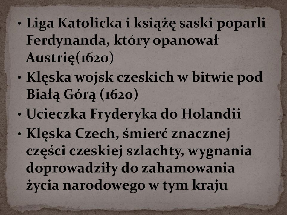 Ucieczka Fryderyka do Holandii Klęska Czech, śmierć znacznej części