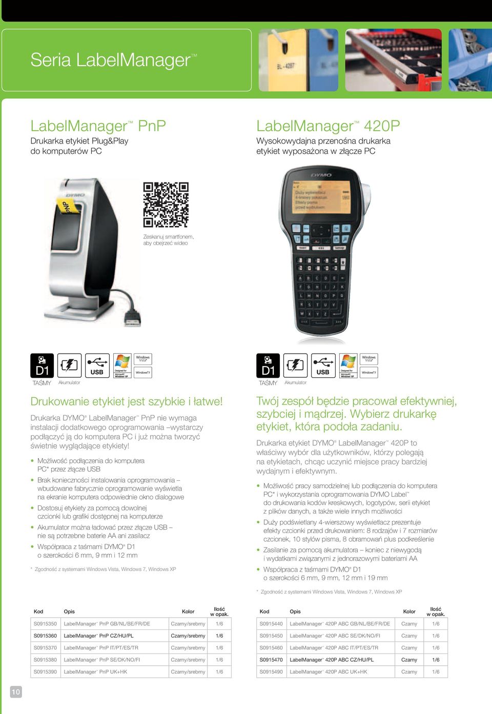 Drukarka DYMO LabelManager PnP nie wymaga instalacji dodatkowego oprogramowania wystarczy podłączyć ją do komputera PC i już można tworzyć świetnie wyglądające etykiety!