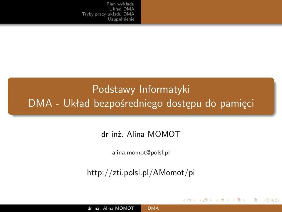 do pamięci alina.momot@polsl.