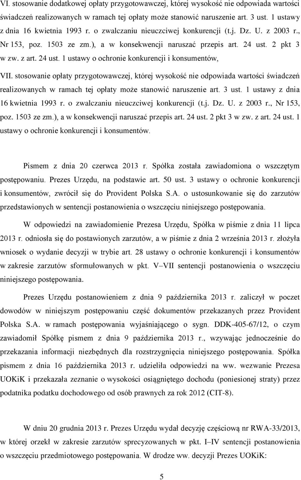 PREZES URZĘDU OCHRONY KONKURENCJI I KONSUMENTÓW DELEGATURA URZĘDU OCHRONY -  PDF Darmowe pobieranie