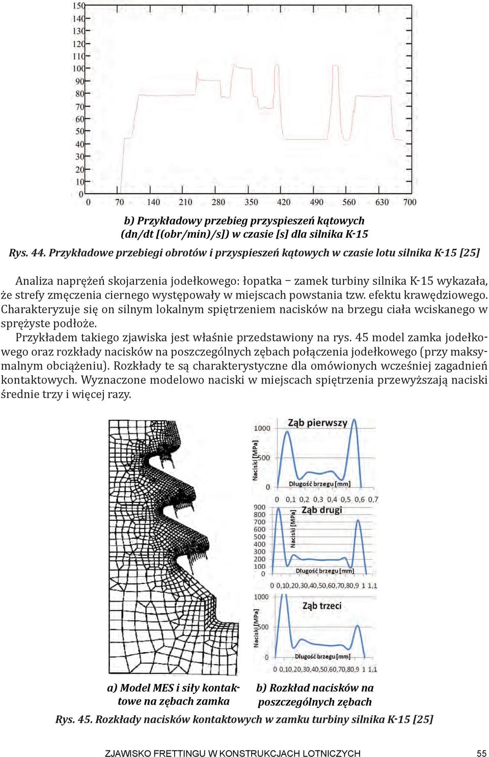 ciernego występowały w miejscach powstania tzw. efektu krawędziowego. Charakteryzuje się on silnym lokalnym spiętrzeniem nacisków na brzegu ciała wciskanego w sprężyste podłoże.