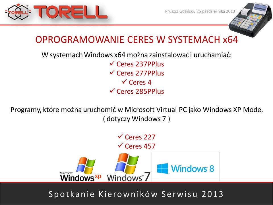 Ceres 285PPlus Programy, które można uruchomić w Microsoft Virtual