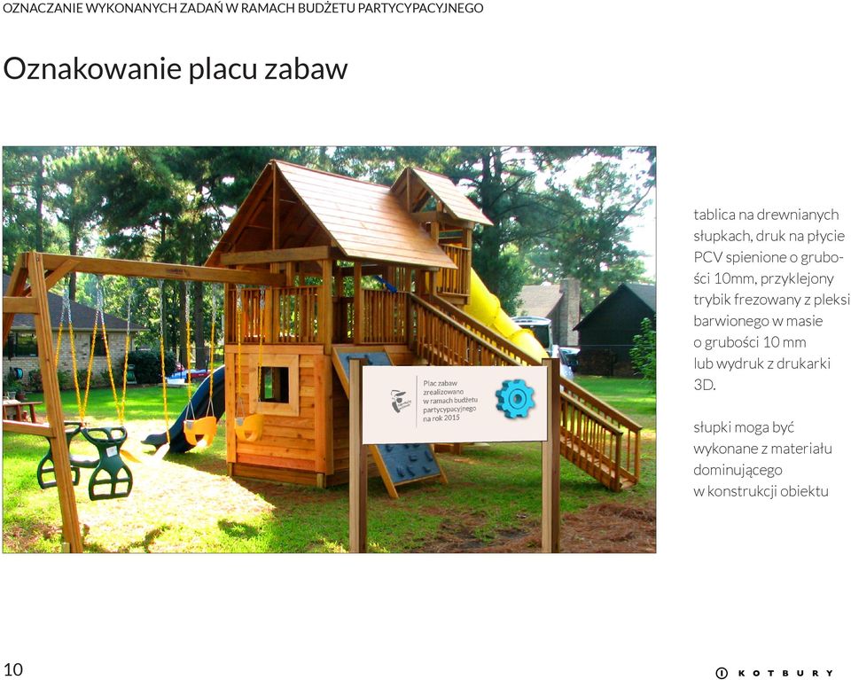 przyklejony trybik frezowany z pleksi barwionego w masie o grubości 10 mm lub wydruk