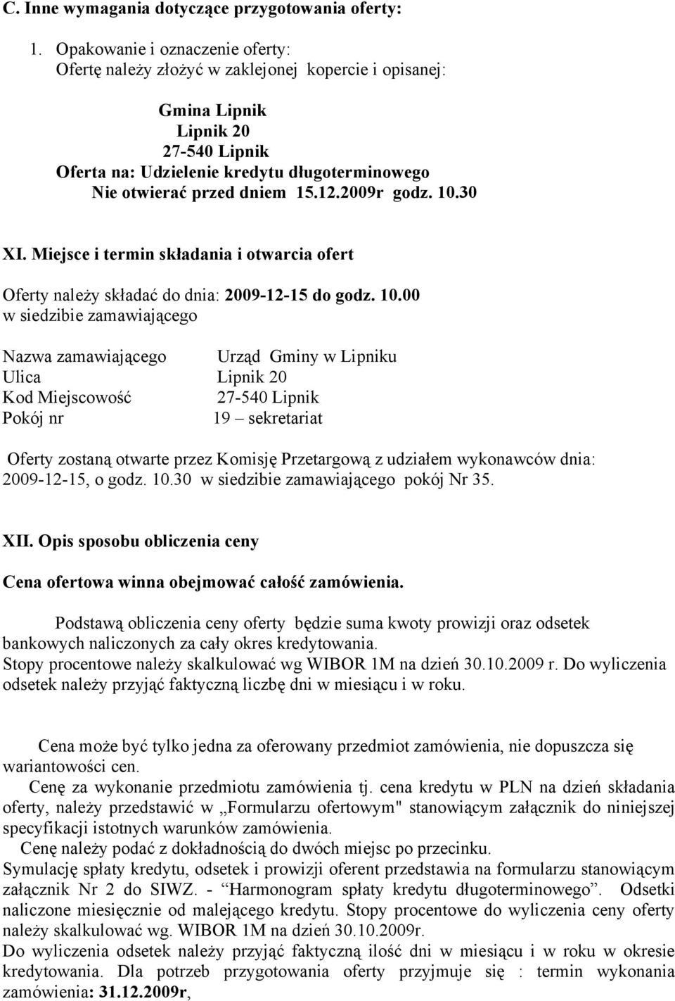 12.2009r godz. 10.