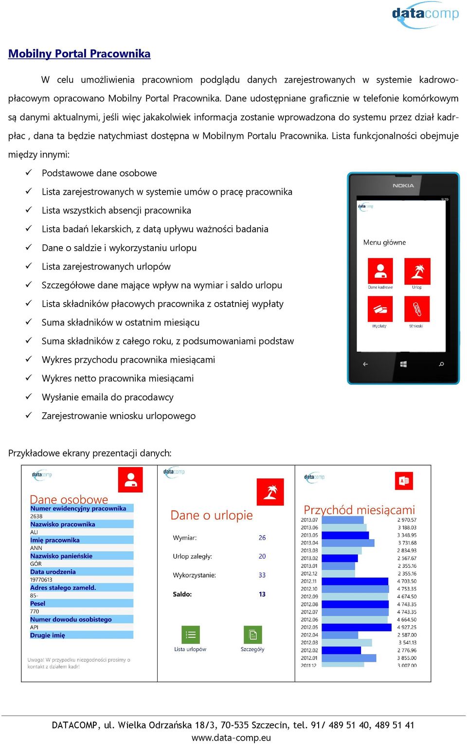 Mobilnym Portalu Pracownika.