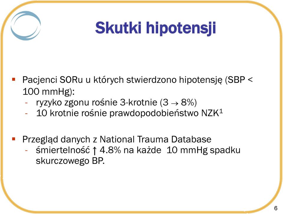 krotnie rośnie prawdopodobieństwo NZK 1 Przegląd danych z National