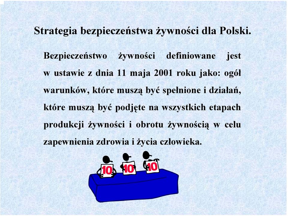 jako: ogół warunków, które muszą być spełnione i działań, które muszą być