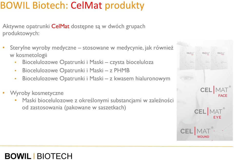 bioceluloza Biocelulozowe Opatrunki i Maski z PHMB Biocelulozowe Opatrunki i Maski z kwasem hialuronowym