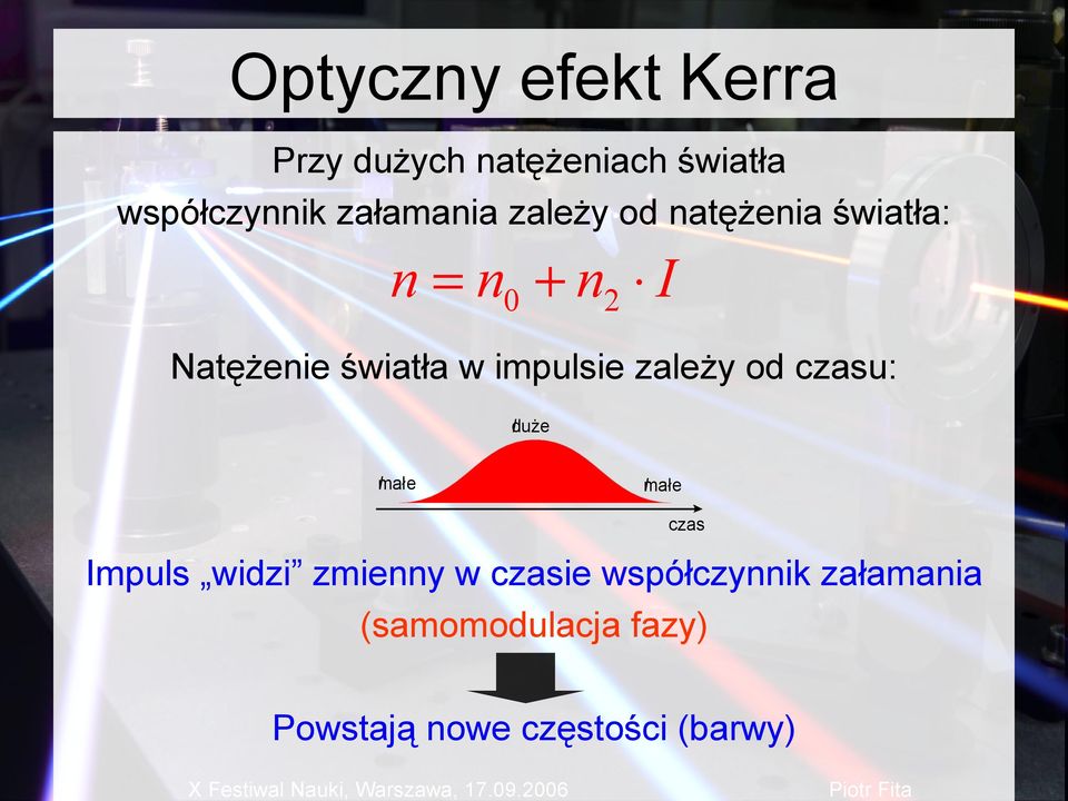 impulsie zależy od czasu: I duże I małe I małe czas Impuls widzi zmienny