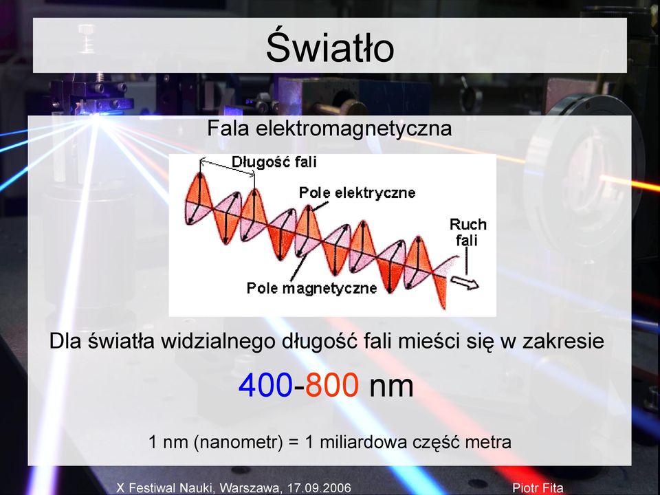 mieści się w zakresie 400-800 nm 1