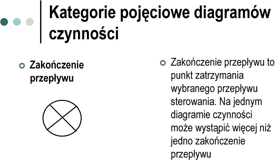 wybranego przepływu sterowania.