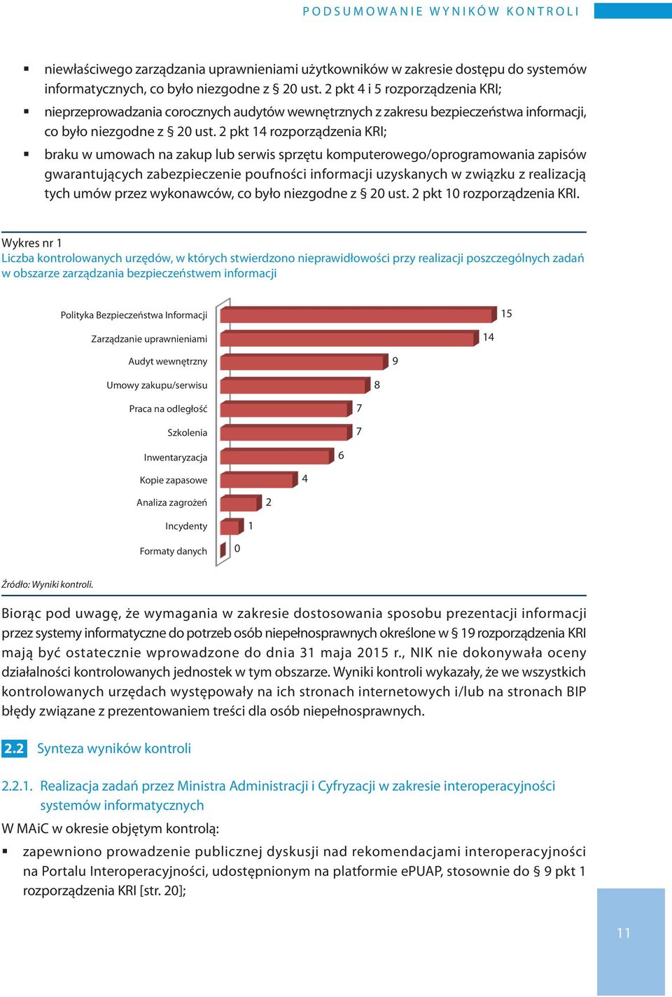 2 pkt 14 rozporządzenia KRI; braku w umowach na zakup lub serwis sprzętu komputerowego/oprogramowania zapisów gwarantujących zabezpieczenie poufności informacji uzyskanych w związku z realizacją tych