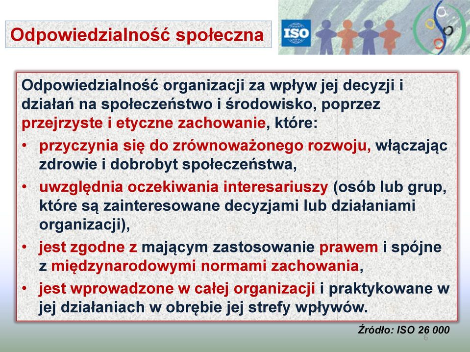 interesariuszy (osób lub grup, które są zainteresowane decyzjami lub działaniami organizacji), jest zgodne z mającym zastosowanie prawem i spójne