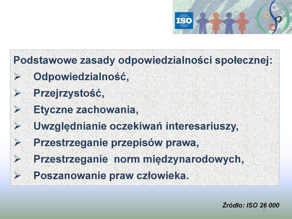 Uwzględnianie oczekiwań interesariuszy, Przestrzeganie przepisów