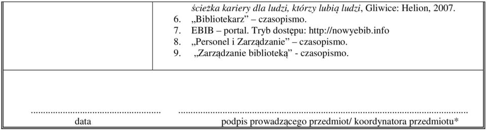 info 8. Personel i Zarządzanie czasopismo. 9.