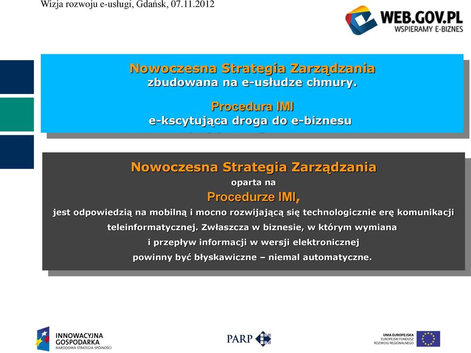 IMI, jest odpowiedzią na mobilną i mocno rozwijającą się technologicznie erę komunikacji