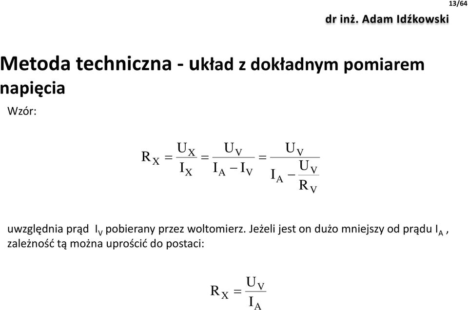 przez woltomierz.