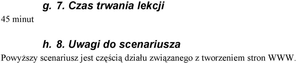 Uwagi do scenariusza Powyższy