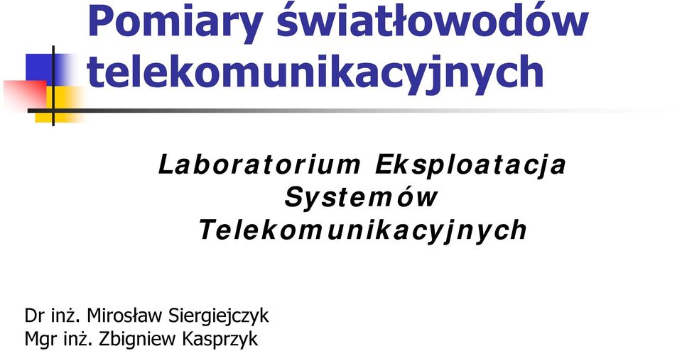 Eksploatacja Systemów