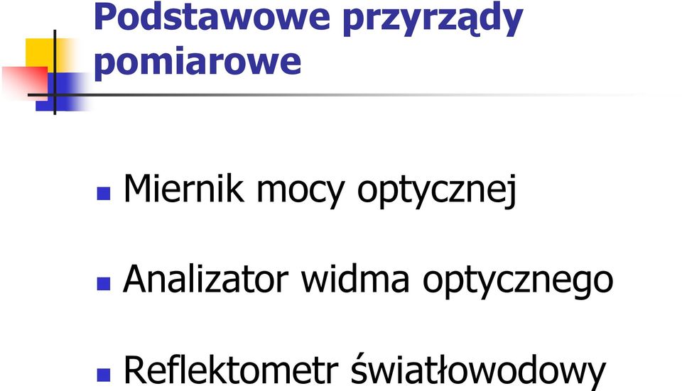 optycznej Analizator widma