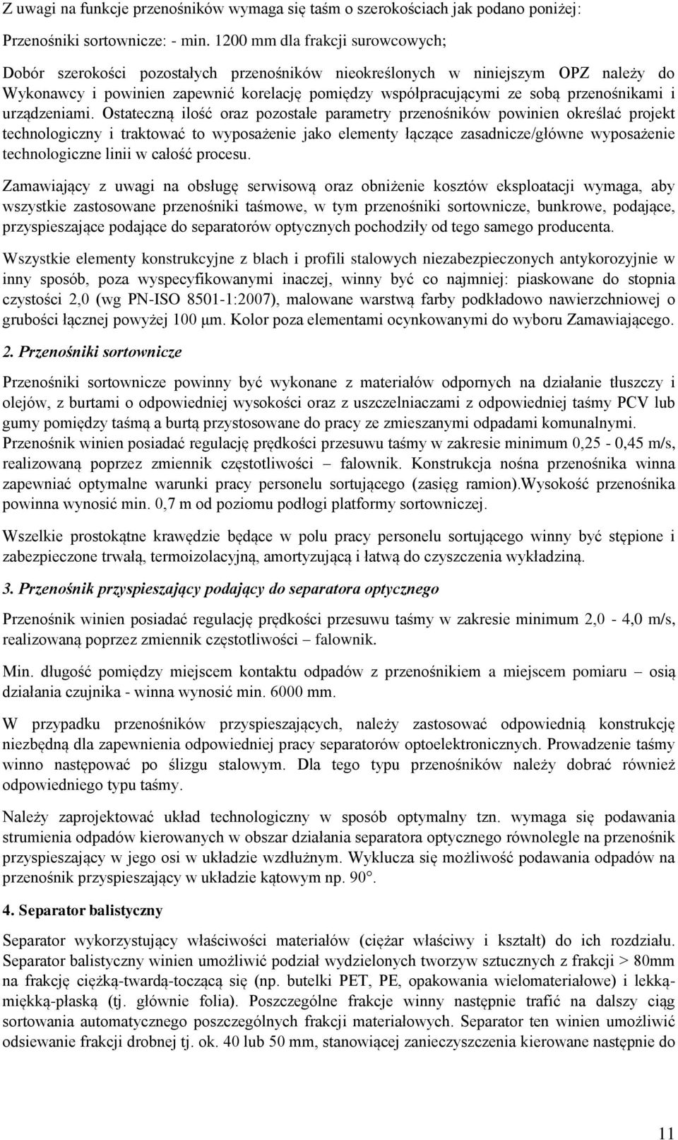 przenośnikami i urządzeniami.