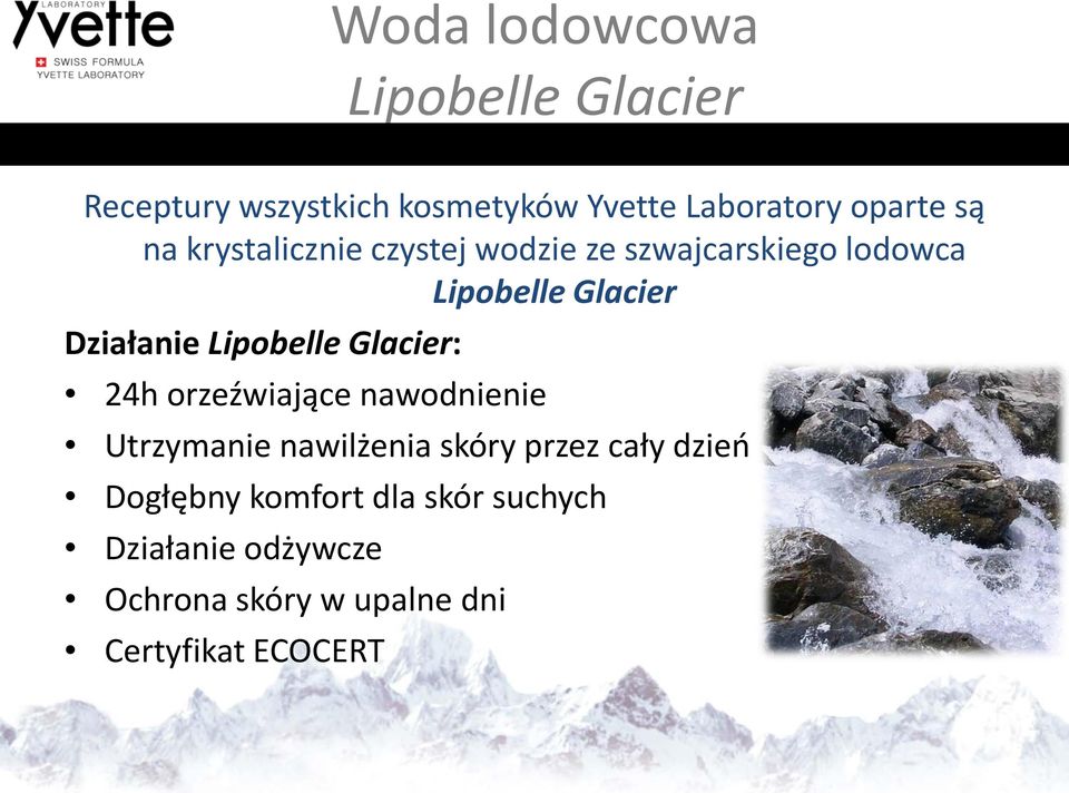 Lipobelle Glacier: 24h orzeźwiające nawodnienie Utrzymanie nawilżenia skóry przez cały dzień