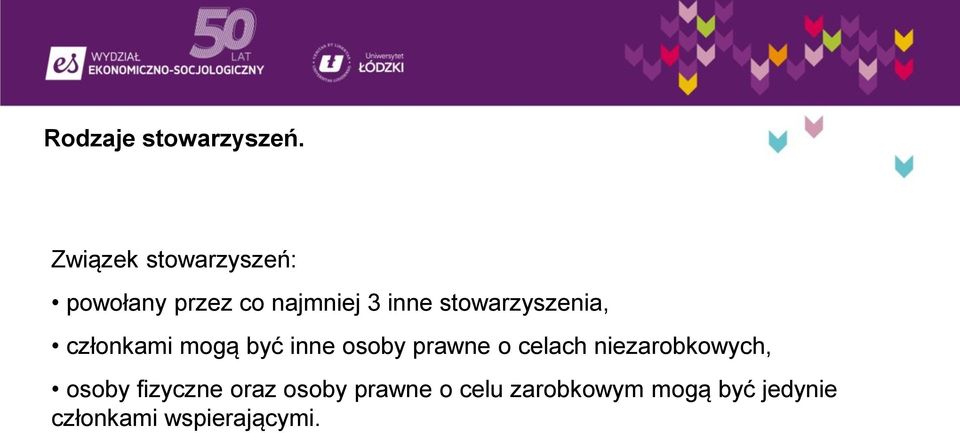 stowarzyszenia, członkami mogą być inne osoby prawne o celach