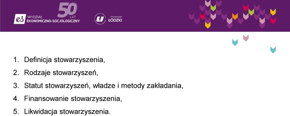 Statut stowarzyszeń, władze i metody