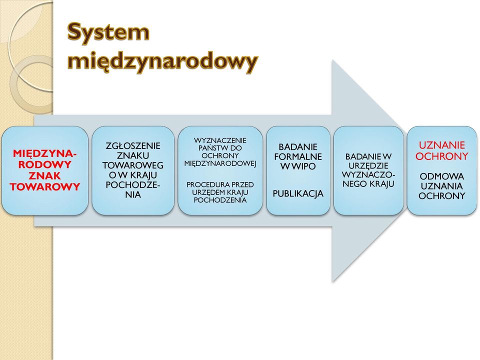 PRZED URZĘDEM KRAJU POCHODZENIA BADANIE FORMALNE W WIPO PUBLIKACJA