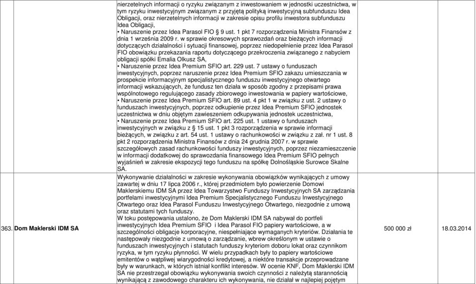1 pkt 7 rozporządzenia Ministra Finansów z dnia 1 września 2009 r.