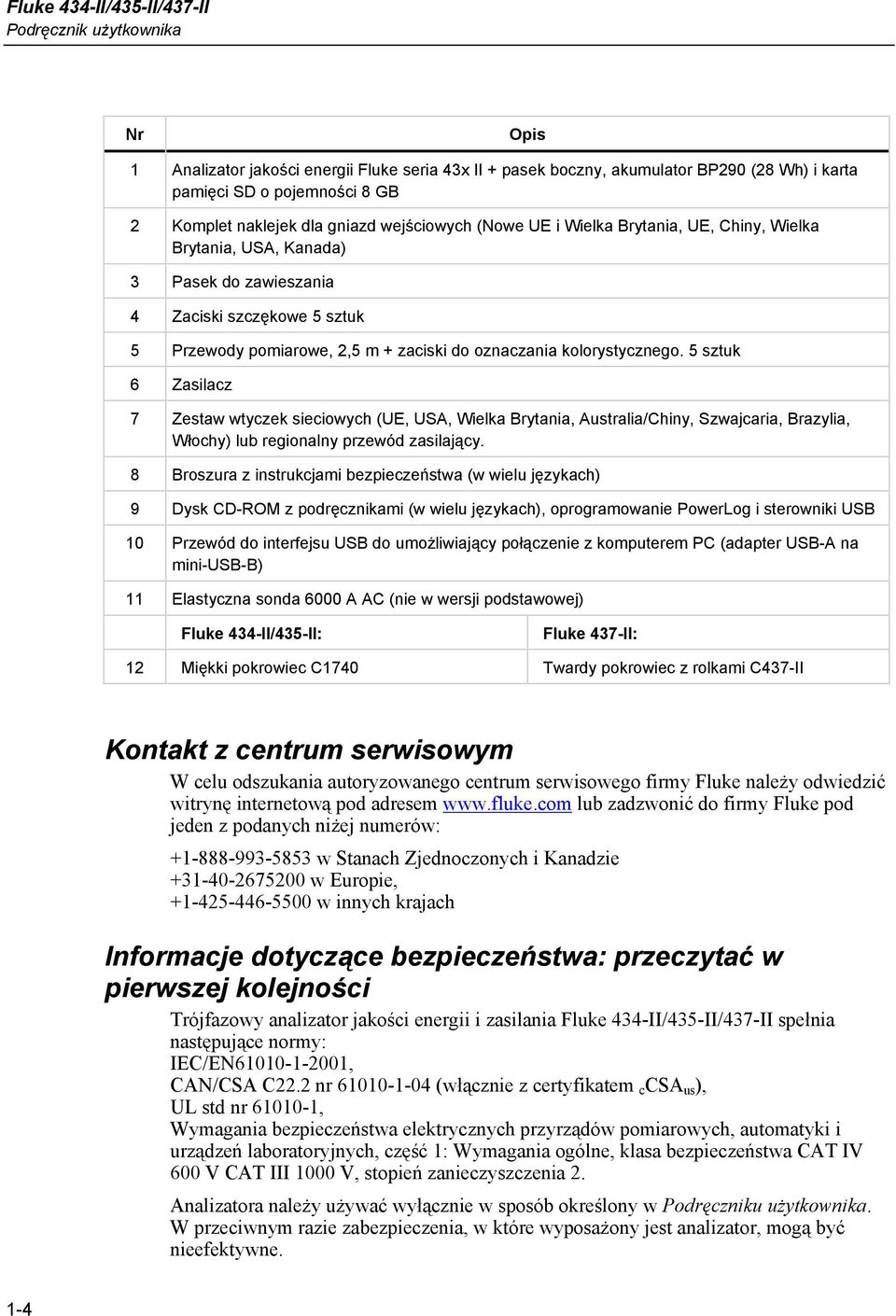 5 sztuk 6 Zasilacz 7 Zestaw wtyczek sieciowych (UE, USA, Wielka Brytania, Australia/Chiny, Szwajcaria, Brazylia, Włochy) lub regionalny przewód zasilający.