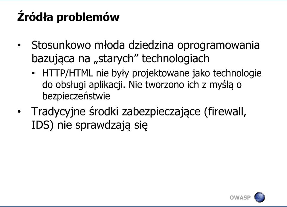 technologie do obsługi aplikacji.
