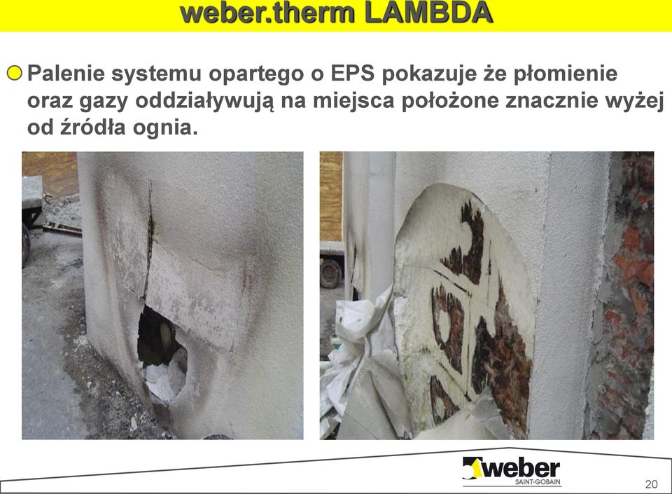 o EPS pokazuje że płomienie oraz gazy