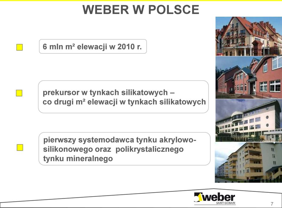 elewacji w tynkach silikatowych pierwszy