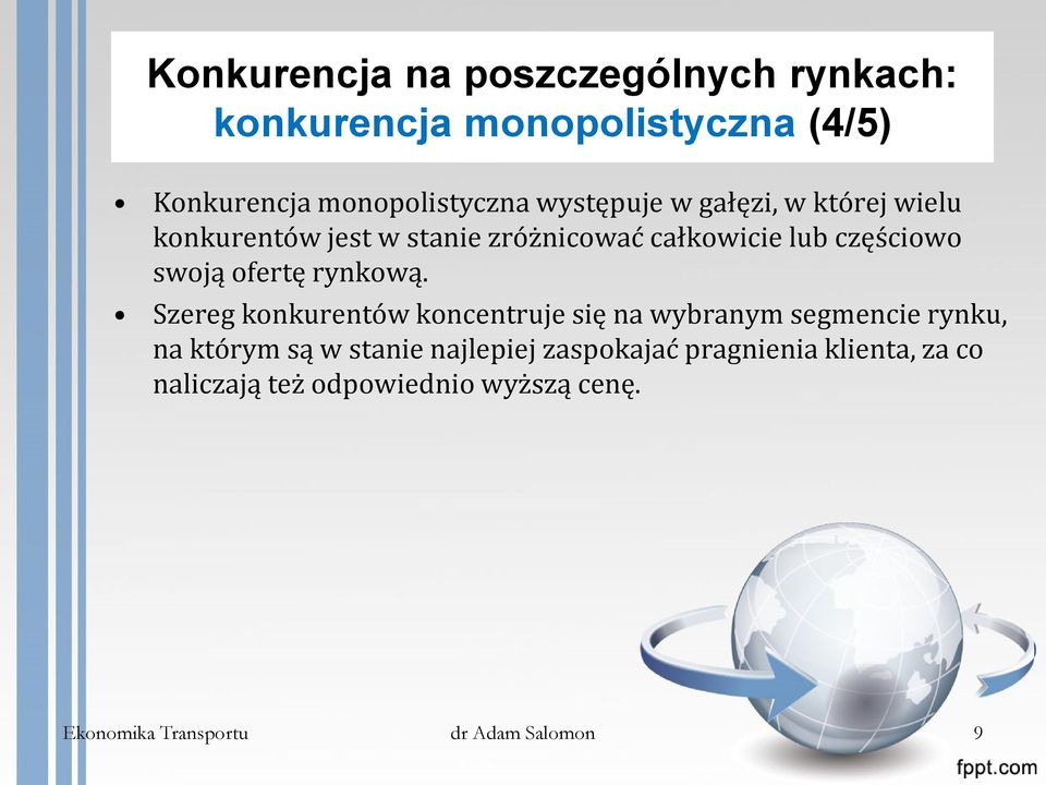 ofertę rynkową.