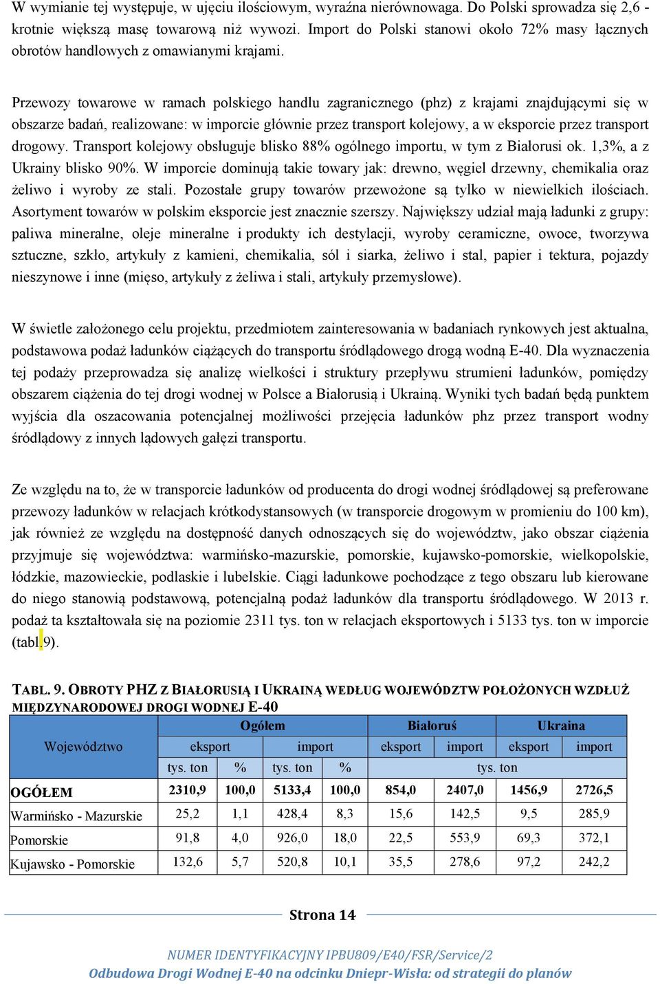Przewozy towarowe w ramach polskiego handlu zagranicznego (phz) z krajami znajdującymi się w obszarze badań, realizowane: w imporcie głównie przez transport kolejowy, a w eksporcie przez transport