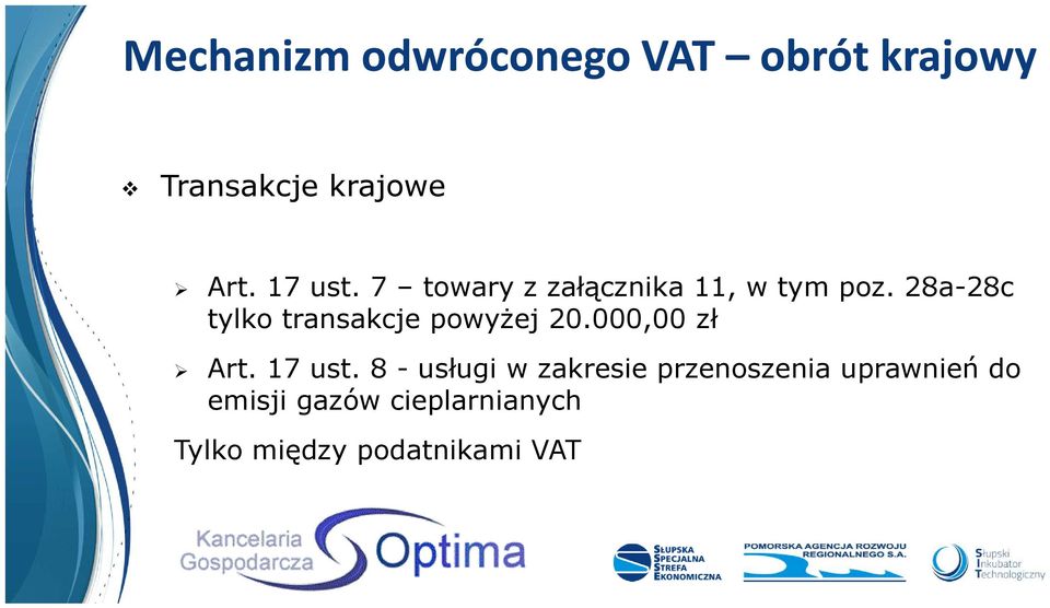 28a-28c tylko transakcje powyżej 20.000,00 zł Art. 17 ust.