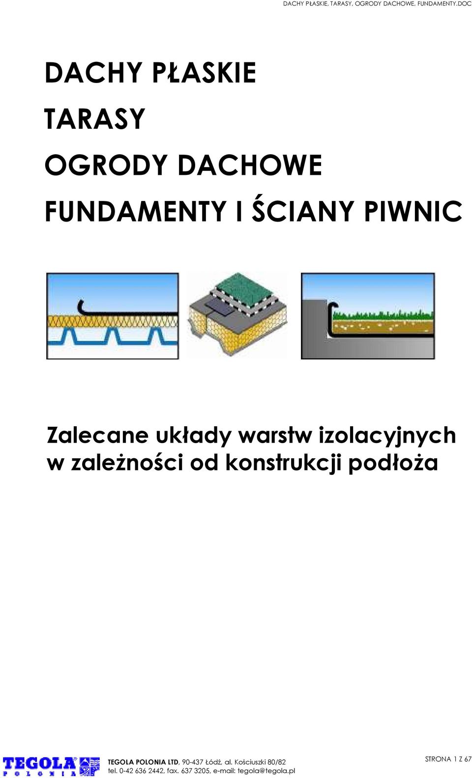 układy warstw izolacyjnych w