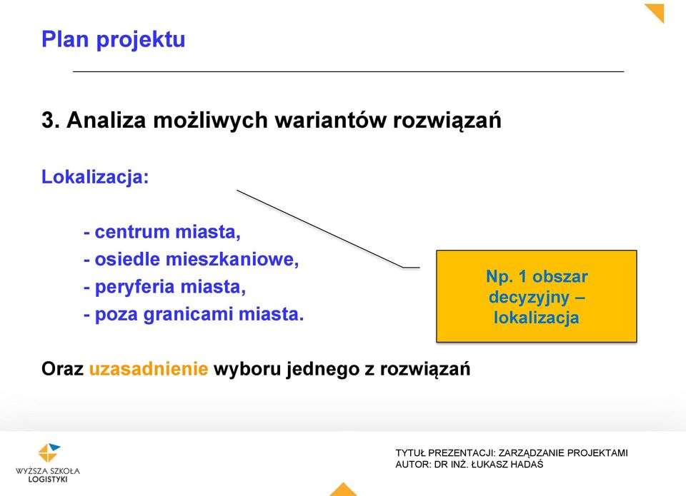 peryferia miasta, poza granicami miasta. Np.