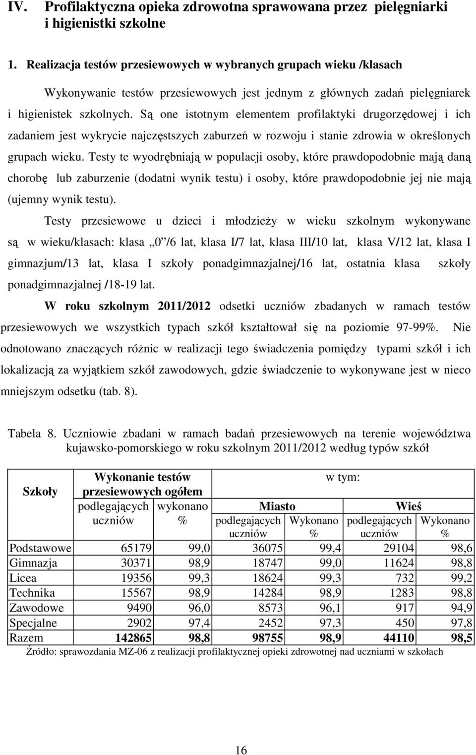 Są one istotnym elementem profilaktyki drugorzędowej i ich zadaniem jest wykrycie najczęstszych zaburzeń w rozwoju i stanie zdrowia w określonych grupach wieku.