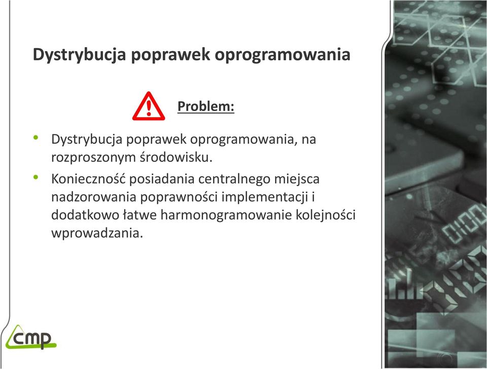 Konieczność posiadania centralnego miejsca nadzorowania